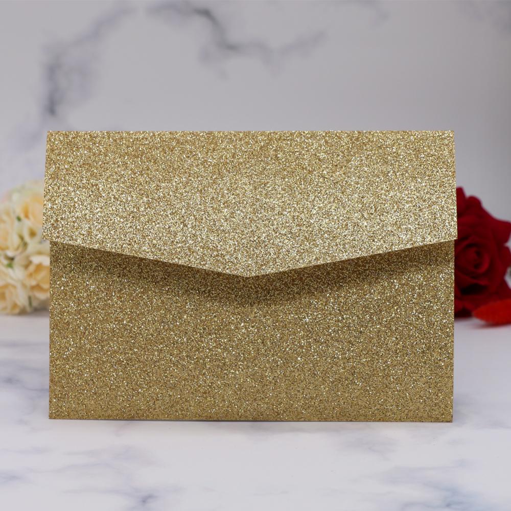 20Pcs Glitter Paper Envelope Wedding Invitation Ca... – Grandado