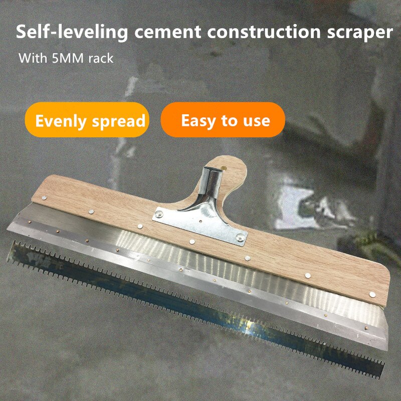 Self-leveling cement construction tools scraper