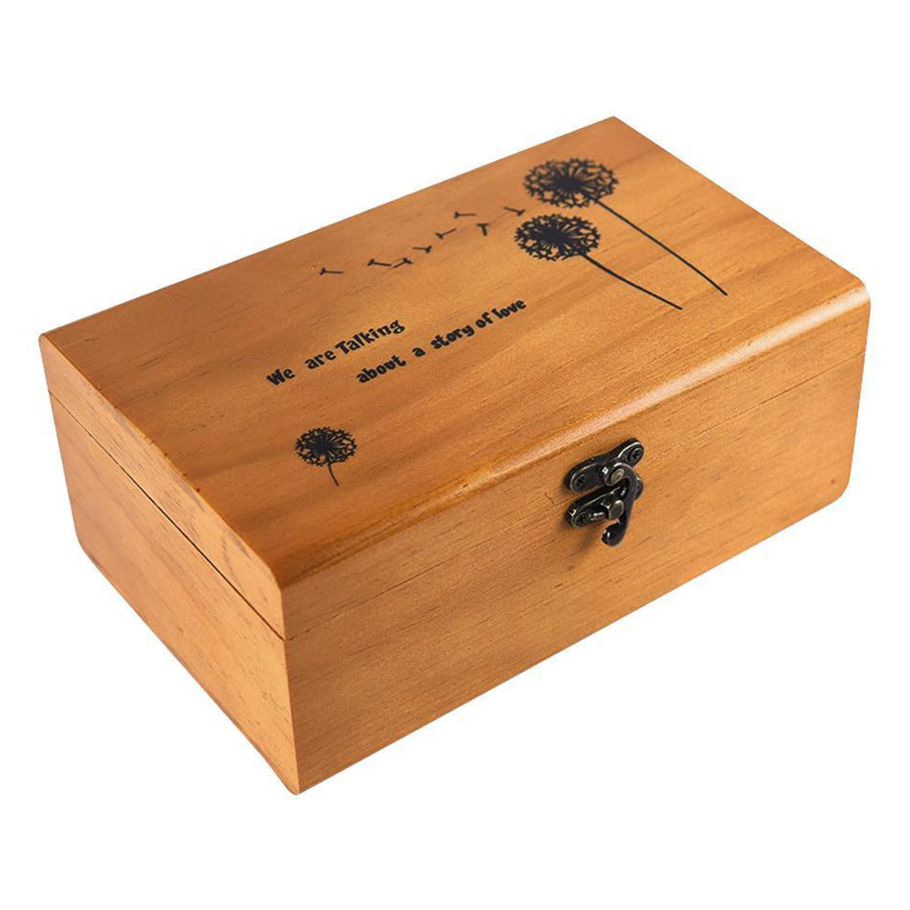 Caja de almacenamiento con cerradura para manualidades, cesta rectangular vacía, multifuncional, de madera, ideal para , práctica, Retro