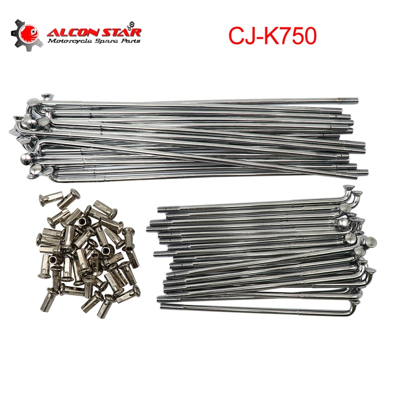 Alconstar-Motorrad Edelstahl Speichen 20Stck Kurze &Ampere; 20Stck Lange CJ-K750 Seitenwagen für BMW R51 R66 R67 r71 R72 für Ural M72