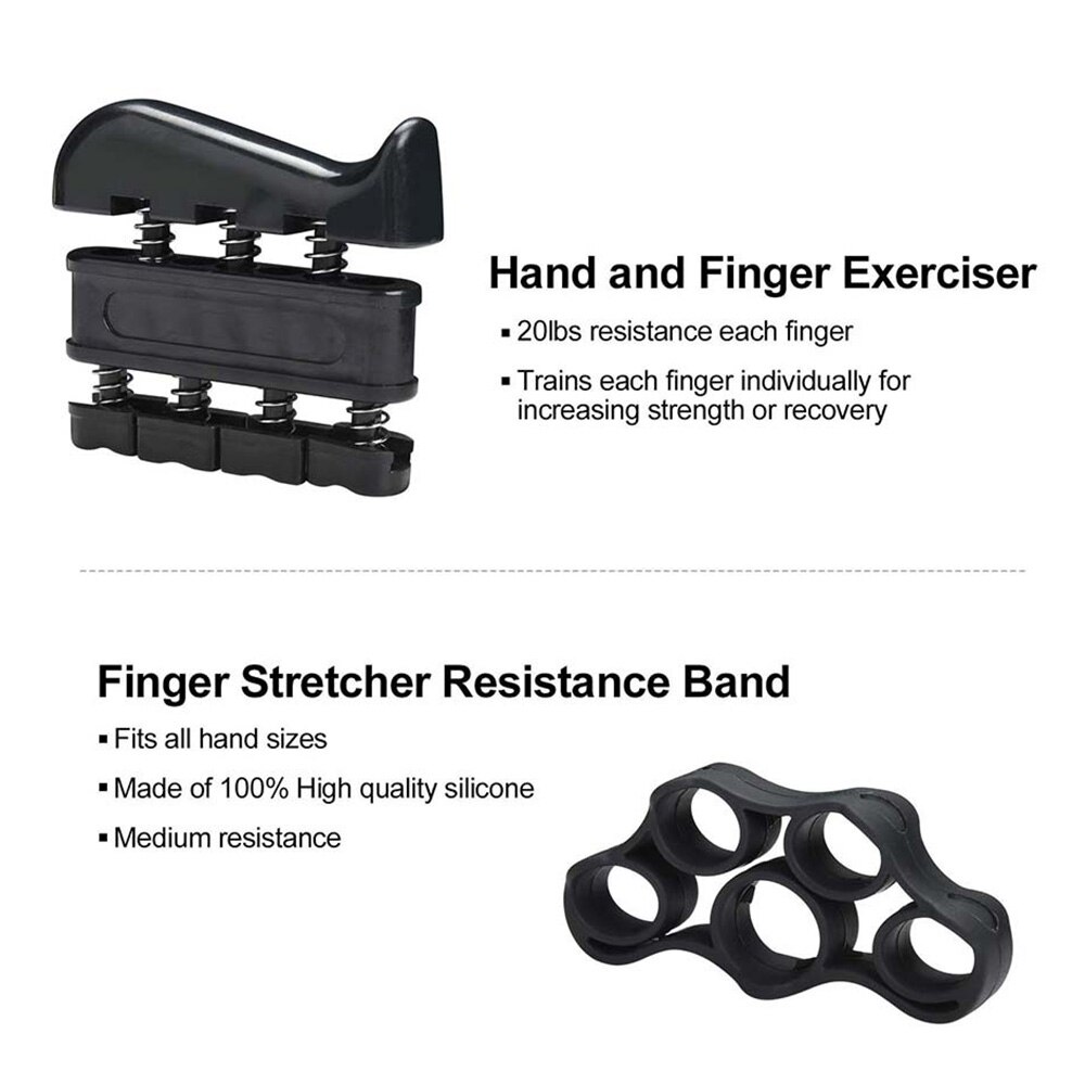 Adjustable Heavy Duty Manipulator Fitness Hand Trainer Grip Wrist Grip 5-Piece Set 5-60Kg Increased Strength Spring Finger Pinch