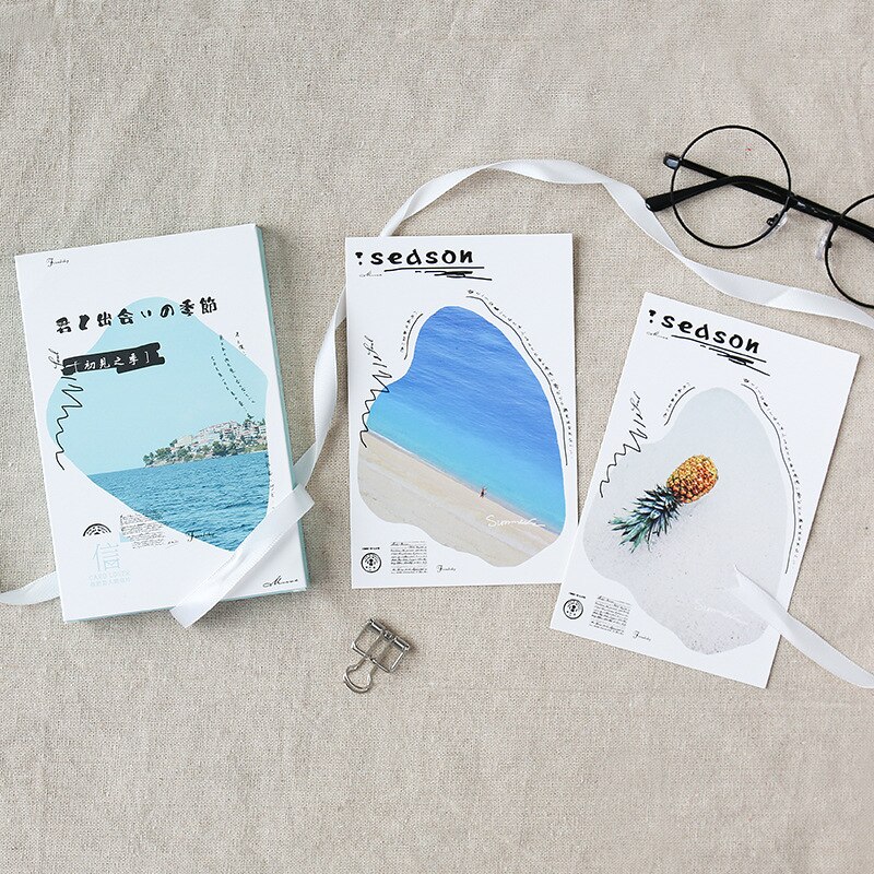 30 Sheets/Set Four Seasons Scenery Postcard/Greeting Card/Message Card/Birthday Letter Envelope Card