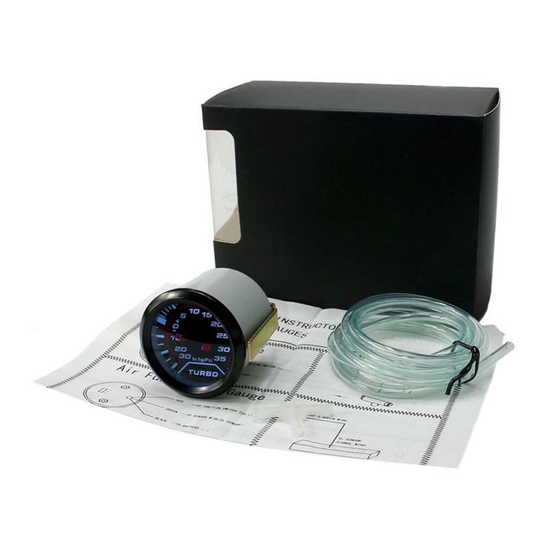 Universal Car Boost Controller Modifications Led Light Pressure Boost Gauge Meter PSI Smoke Tint
