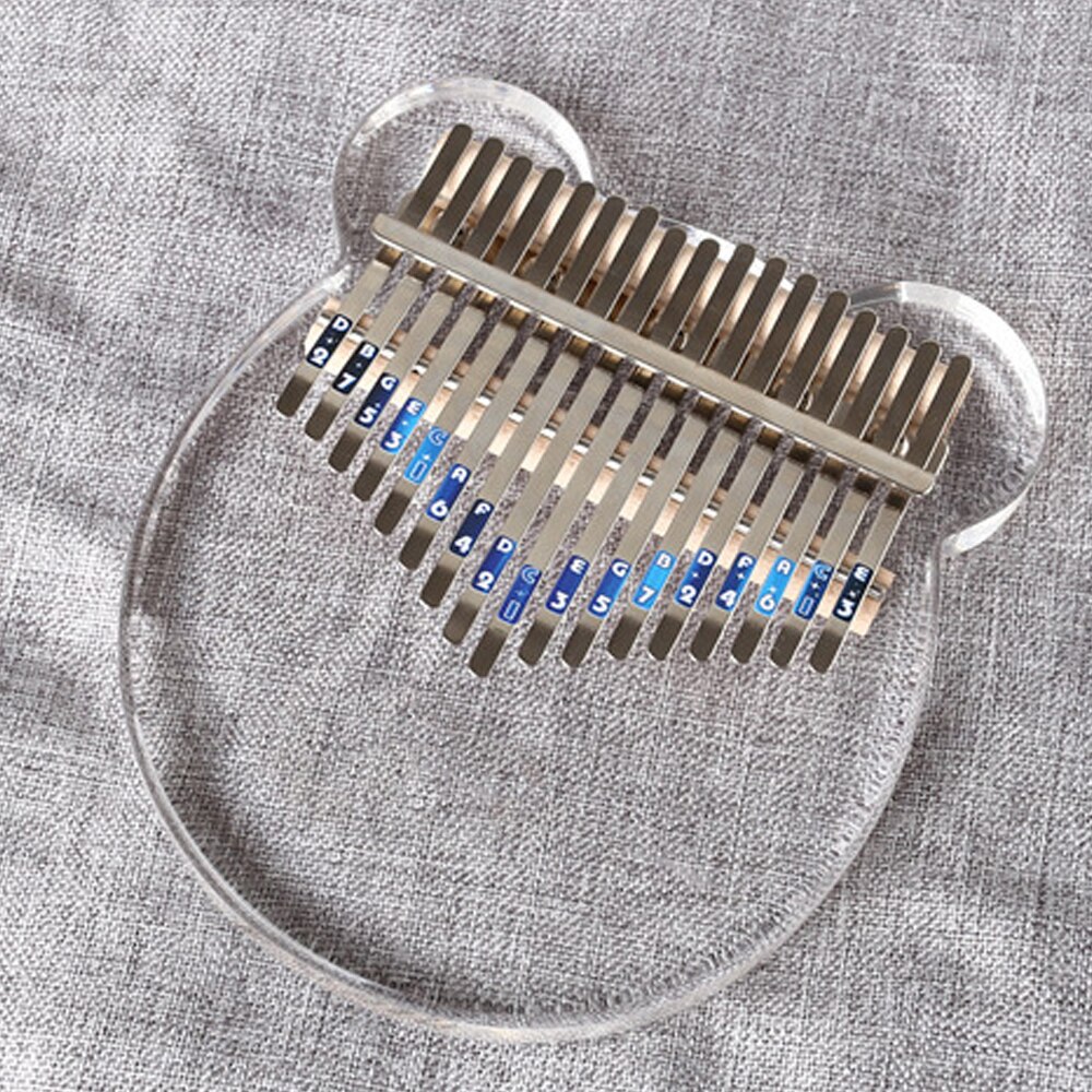 Kimi Kalimba acrylique 17 clé Transparent pouce Piano doigt Piano avec accordeur marteau bâton Kalimba étui arc-en-ciel Kalimba