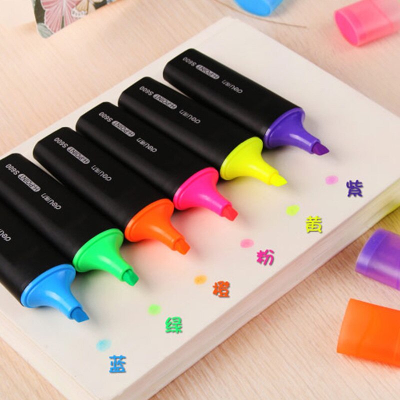 Highlighter Pens DIY Drawing Markers Pen Paper Copy Fax Japanese Stationery Office School Art Supplies