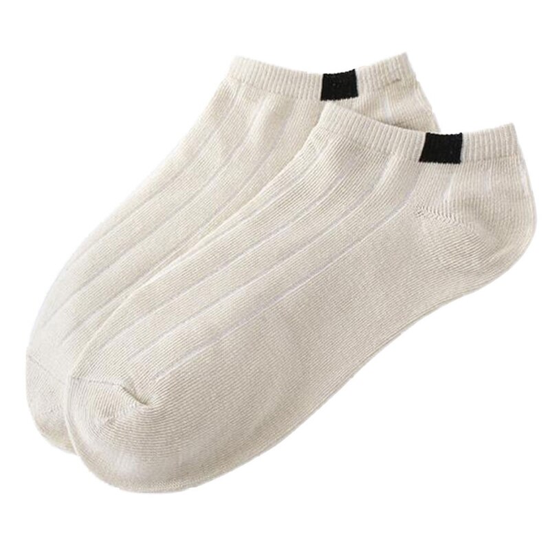 1 Pair Unisex Women Stripe Cotton Socks Short Ankle Low Cut No-show Casual Soft E06F