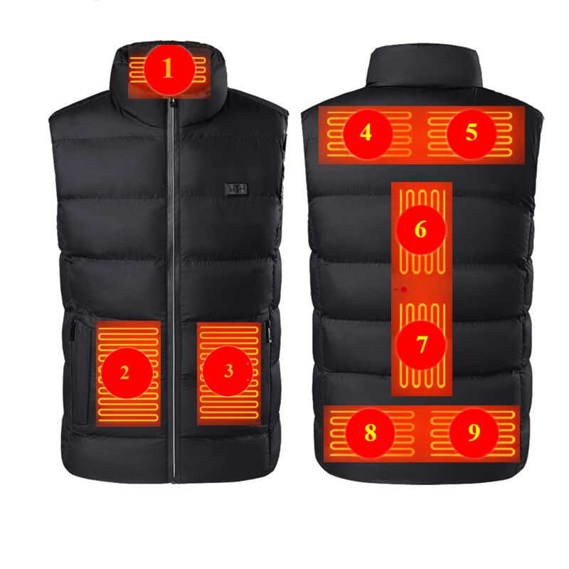 Bereichen Winter Beheizt Jacke Männer der Frauen Beheizte Weste Selbst Heizung Weste Thermische Kleidung Usb Akku Betrieben Heizung Mantel Wandern: SKU-01 / S