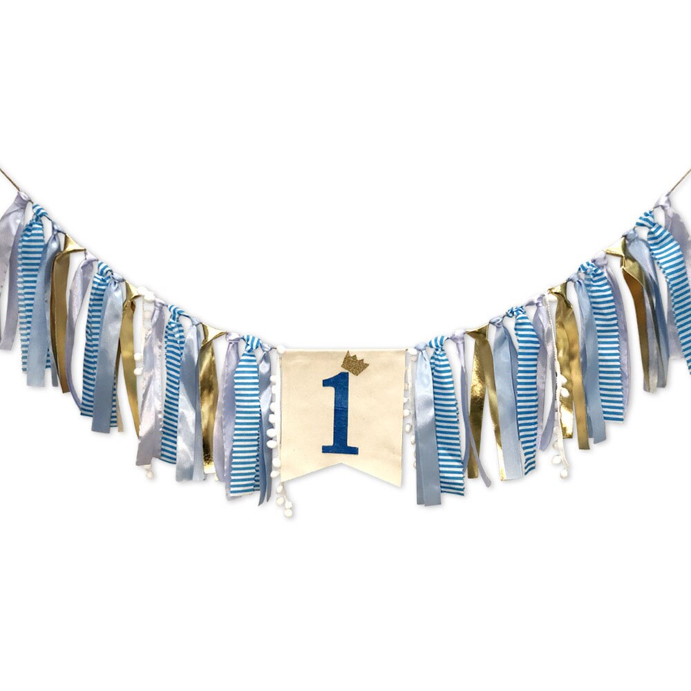 Glücklich Geburtstag Dekoration Geburtstag Mädchen Hohe Stuhl Ein Banner Ersten Geburtstag 1 jahr Geschlecht Offenbaren Party Baby Dusche Dekorationen: hoch Sessel Banner O
