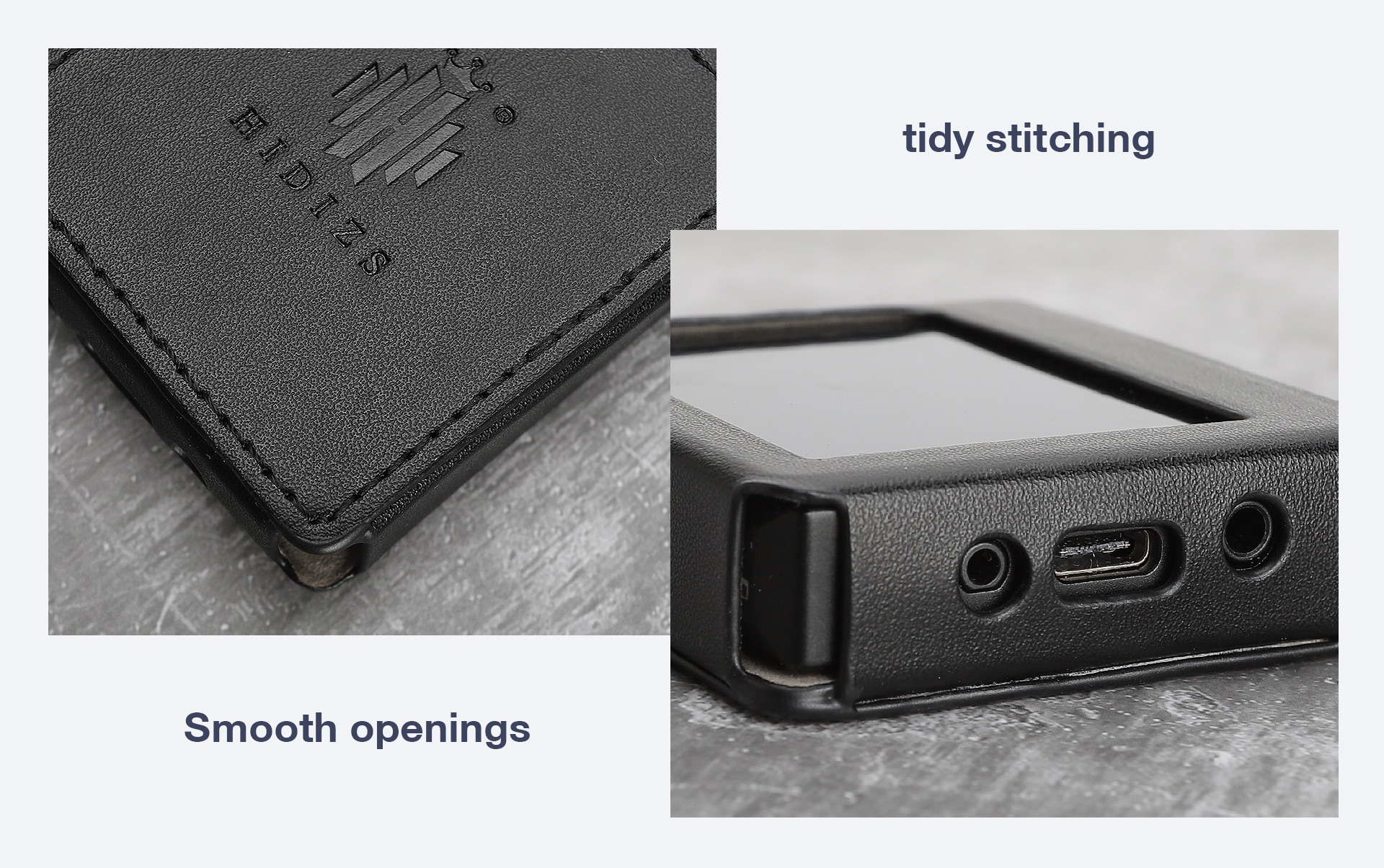 HIDIZS – étui en cuir pour lecteur MP3 AP80 PRO-X