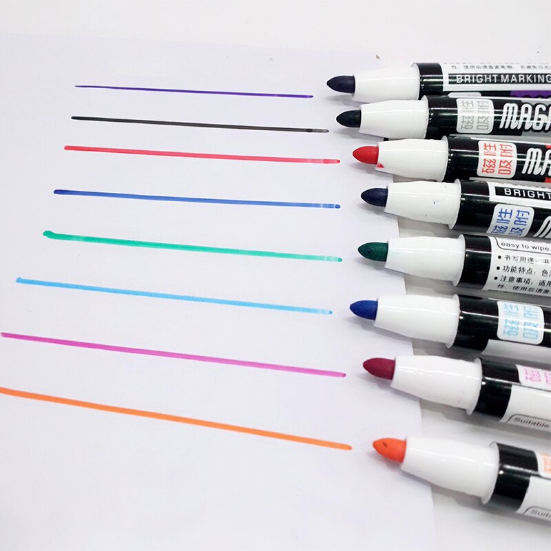 Genvana/Weten Magnetische Whiteboard Marker Uitwisbare Board Marker Met Magneet Sneldrogende Easy Wissen 1.5mm Kantoor &amp; schoolbenodigdheden