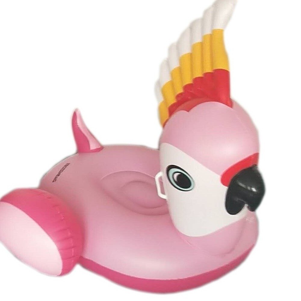 130cm Giant Inflatable Parrot Pool Float Newest Pink Ride-On Swimming Ring For Adults Summer Water Party Toy