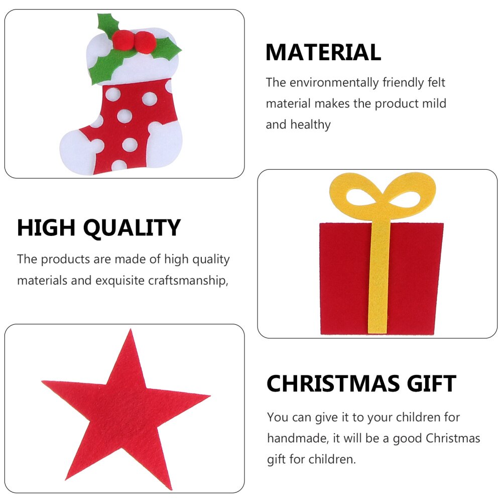 1 Set DIY Wall Decor Felt Christmas Tree Hanging Ornament Lovely Christmas Decor