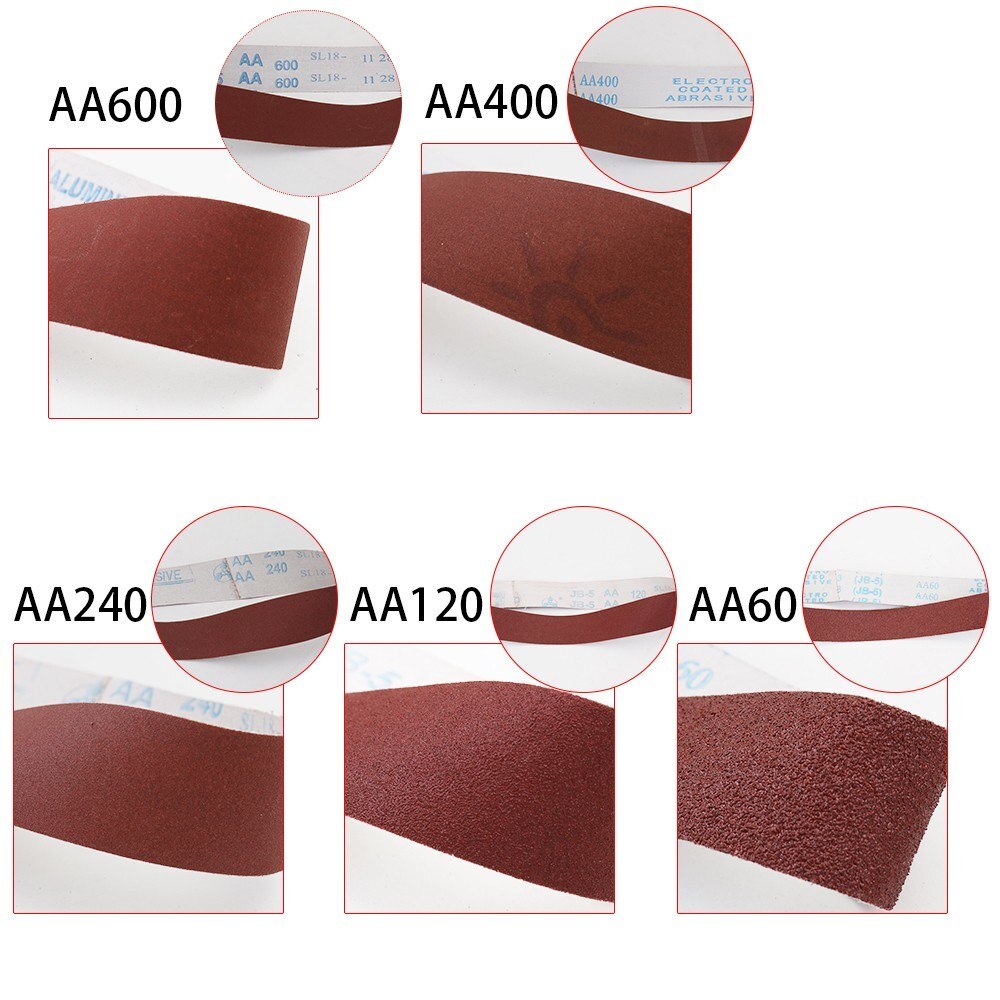 10pcs 580*30mm Sanding Belts 60-600 Grit Grinding and Polishing Replacement for Angle Grinder