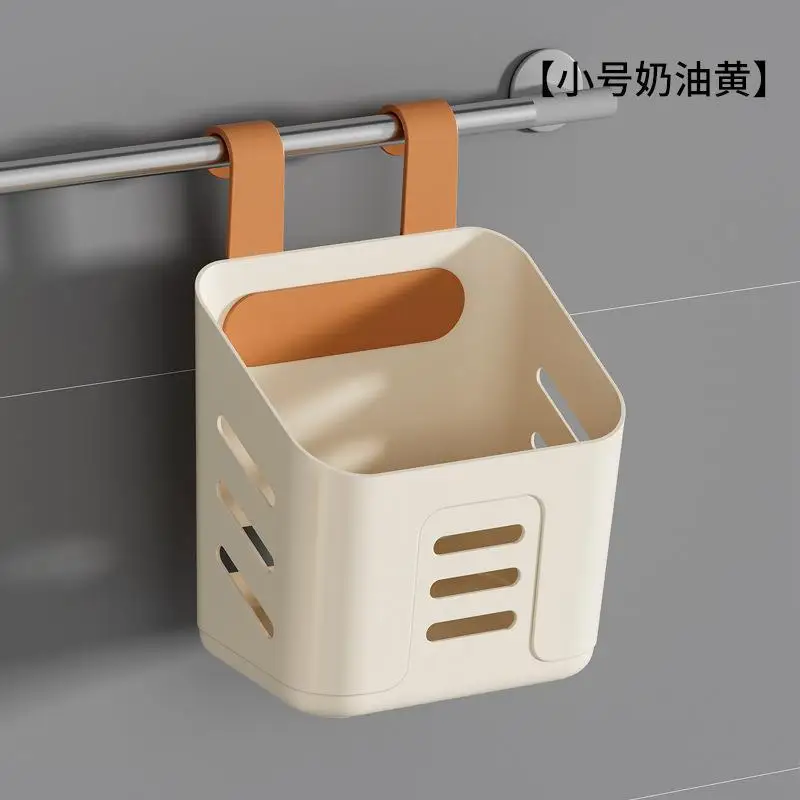 Kitchen Hanging Storage Basket Household Hanging Basket Bathroom Shelf Hangable Toilet Wall Hanging Plastic Kitchen Organizer