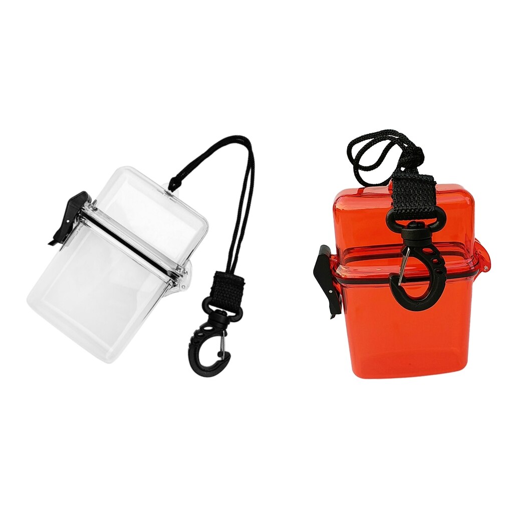 Scuba Duiken Duiker Surfen Waterdichte Droge Doos Case Container & String Clip Draagbare Kleine Compacte Lichtgewicht en Duurzaam