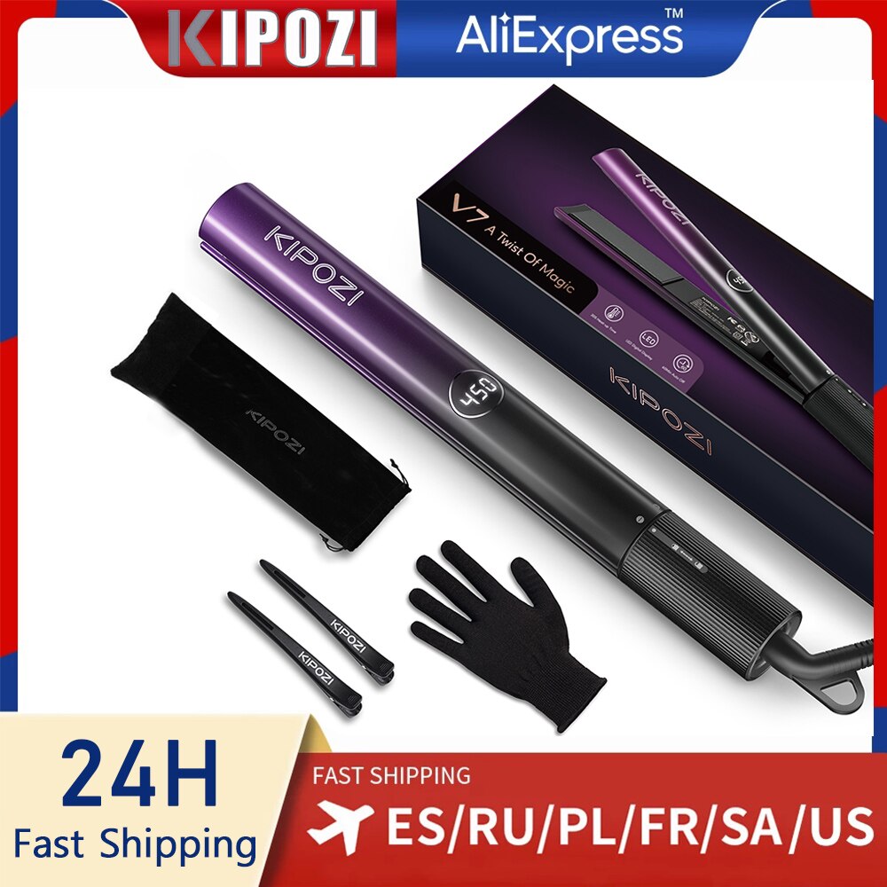 KIPOZI – lisseur de cheveux V7, plaque de fer électrique à contrôle Constant, chauffage instantané, Machine professionnelle automatique pour la maison