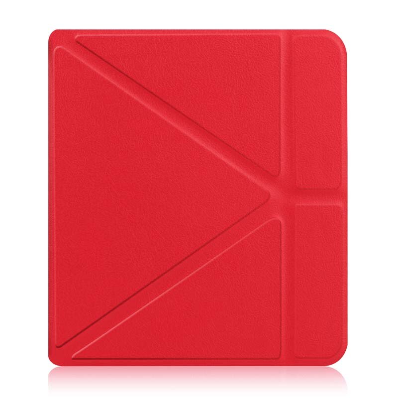 Funda con soporte Transform para Kobo Libra 2, cubierta suave a prueba de golpes, soporte para E-book de 7 pulgadas: Rojo