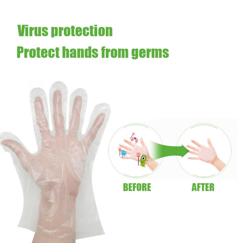 5 stuks transparante wegwerphandschoenen latex handschoenen magische wegwerpbescherming pe wegwerphandschoenen