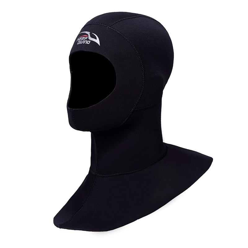 3MM Neoprene Diving Hoods Cap Hat Women Men Winter Snorkel Wetsuit Warm Head Cover Bibbed long to Shoulder Scuba Hoodies Black