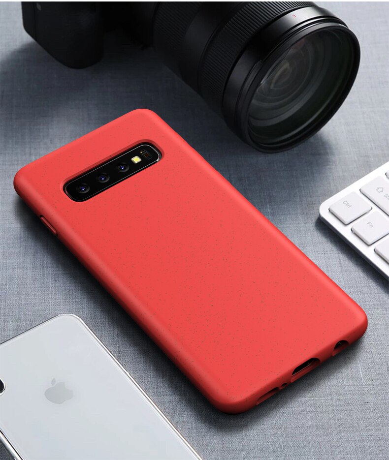 VISEAON's diverse kleuren comfortabele GEEN-Vingerafdrukken back cover UNBreak Mobiele telefoon case voor SAMSUNG S10: red