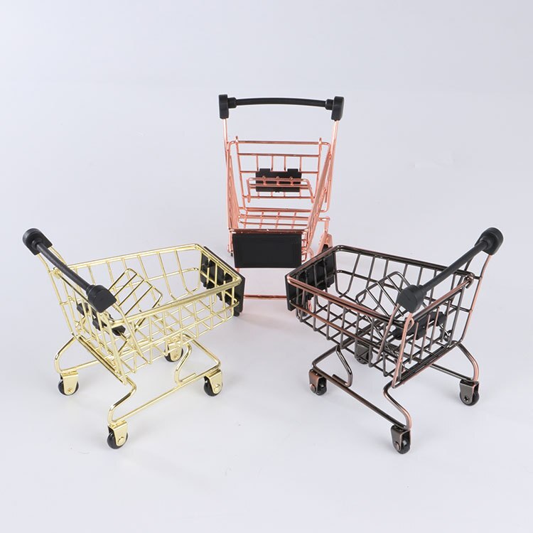 Baby Kids Simulation Mini Shopping Cart Toys Supermarket Folding Trolley Handcart Funny Kids Toys Storage Basket 12*8.5*11cm