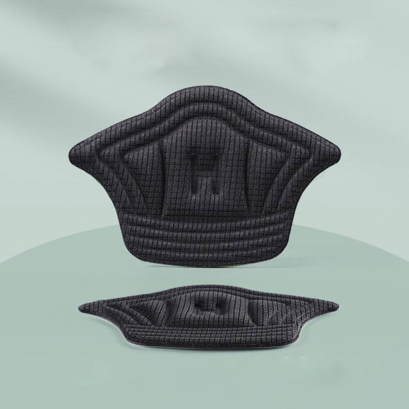 Almohadillas de parche para zapatos deportivos, almohadillas para el talón, tamaño ajustable, antidesgaste, almohadilla para los pies, plantilla de inserción, Protector de talón, pegatina trasera, 2 piezas: black / 5mm