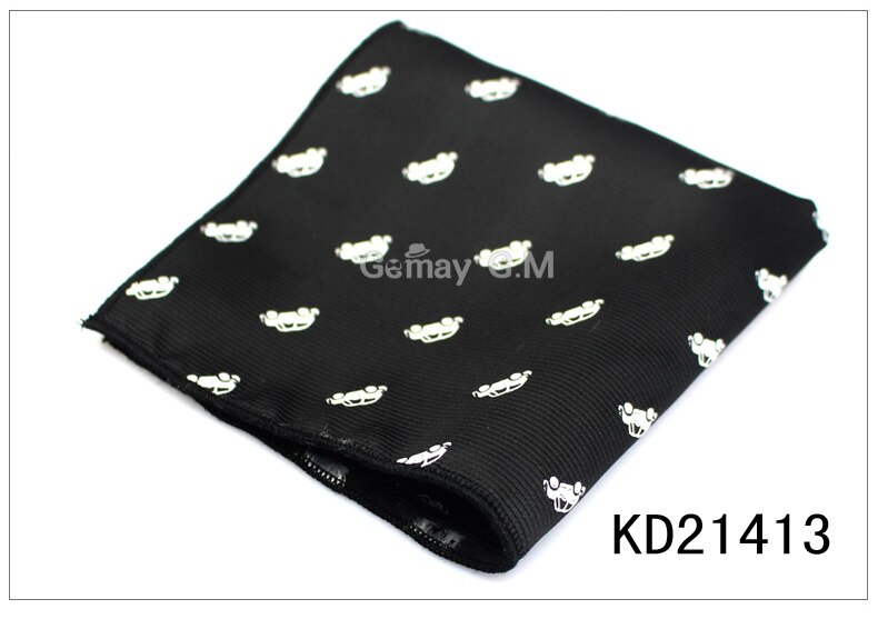 Merk heren zakdoek zakdoek dieren pochet zakelijke pakken borst handdoek zakdoek heren polyester garen pak zakdoeken: Kd21413