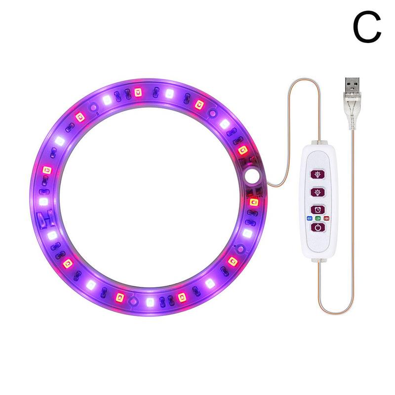 Angel Ring Led Groeien Licht Groeien Lamp Usb Phytolamp Voor Planten 5V Lamp Voor Planten Groei Verlichting Voor Indoor plant:  Red  blue light 1