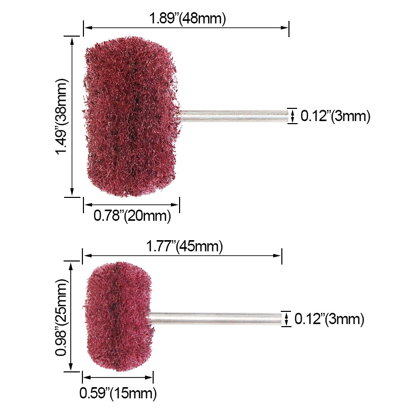 5-20pcs Mini Drill Abrasive Brush Nylon Buffing Polishing Wheel Dremel Rotary Hand Tool Accessories Set Rust Remover