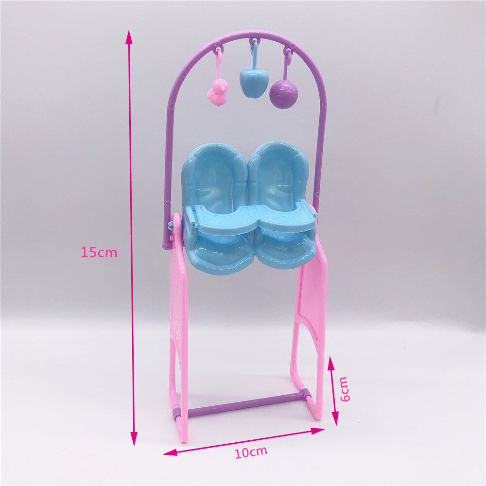 11.5 "/ 5" 2020 mais recente moda grávida barbies boneca mãe-criança combinação banheira + dupla cadeira de jantar crianças brinquedo plástico