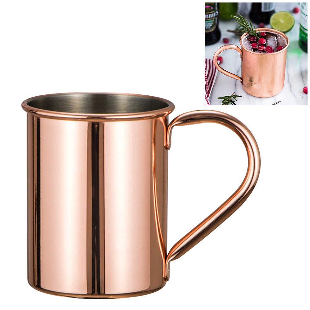 420ml Copper Plating Cup Stainless Steel Inside Mug Julep Cup For Beer Cocktail Coffee Tea Wine Cutlery Kitchen Supplies