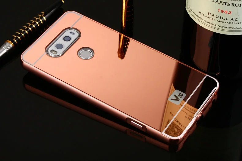 Luxe Rose Goud Spiegel Gevallen Voor LG V10 Alumimum Metalen Frame shell Cover voor LG V20: For LG V10 / Rose Gold