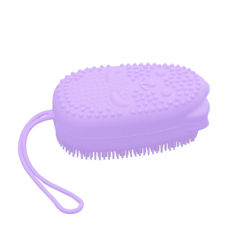 Corps douche frotter Massage éponge rapide moussant bain brosse salle de bain Silicone doux frottement Massage bulle bain éponge brosse: A