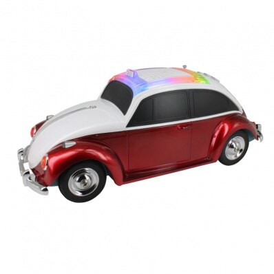 EONKO WS-1958BT Car Shape Taxi Bluetooth Speaker with TF USB FM AUX Handsfree LED Light Rechargeable Battery: Red