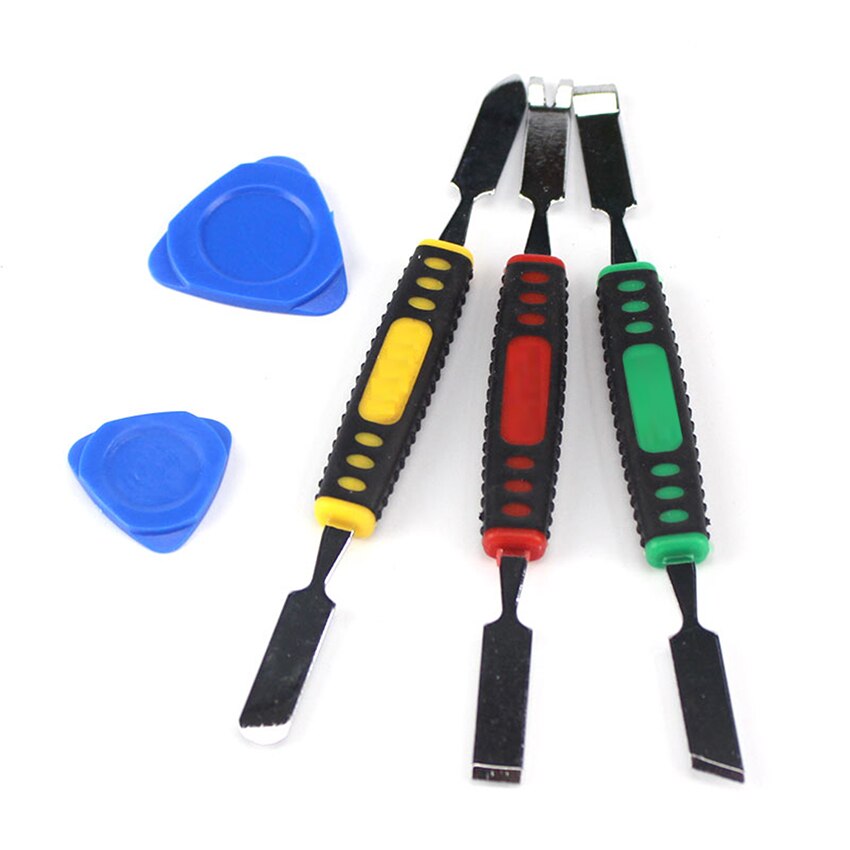 5 IN 1 Dual Ends Metal Spudger & Plastic Guitar Picks Pry Opener For iPhone iPad Tablet Mobile Phone Opening Repair Tool