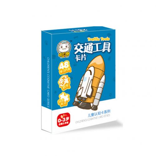 48 stk / sæt tegneserie animalsk frugt parring engelsk kinesiske kort baby læring legetøj: 1 bil