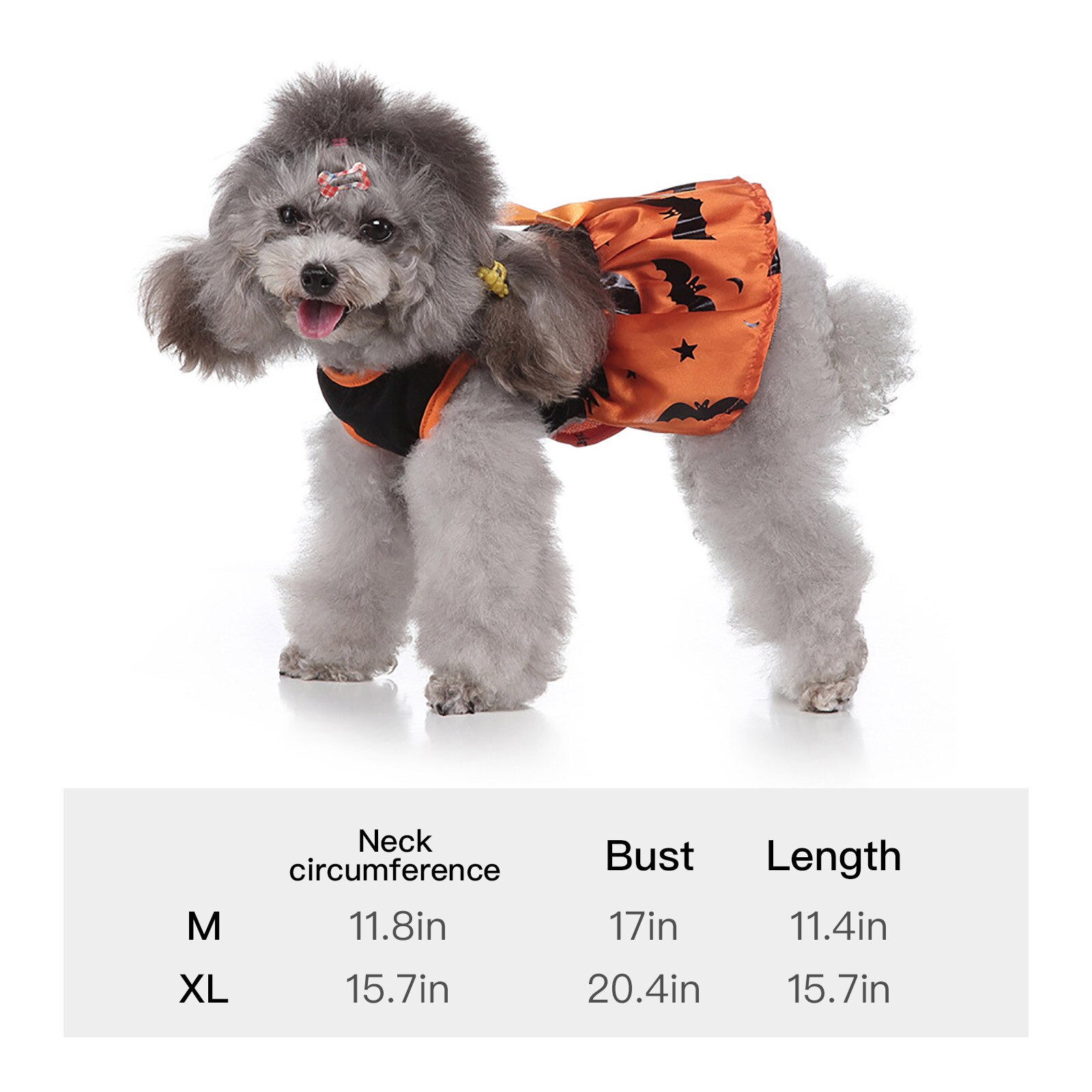Ropa con falda de calabaza para perro, abrigo para mascota, chaqueta para Bulldog Francés, Chihuahua, disfraz de Halloween, suministros para mascotas