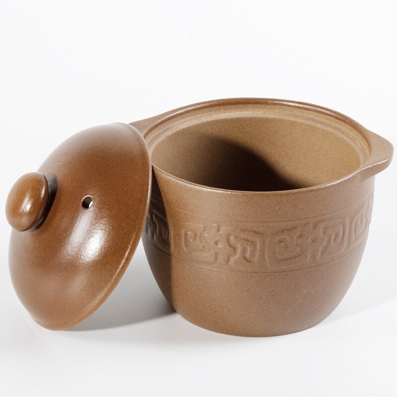 0.8L 1L Casserole Stoneware Stew Cup Household Small Steamed Ceramic Soup Cup Food Bird's Nest Bowl With Handle Ear Clay Pot