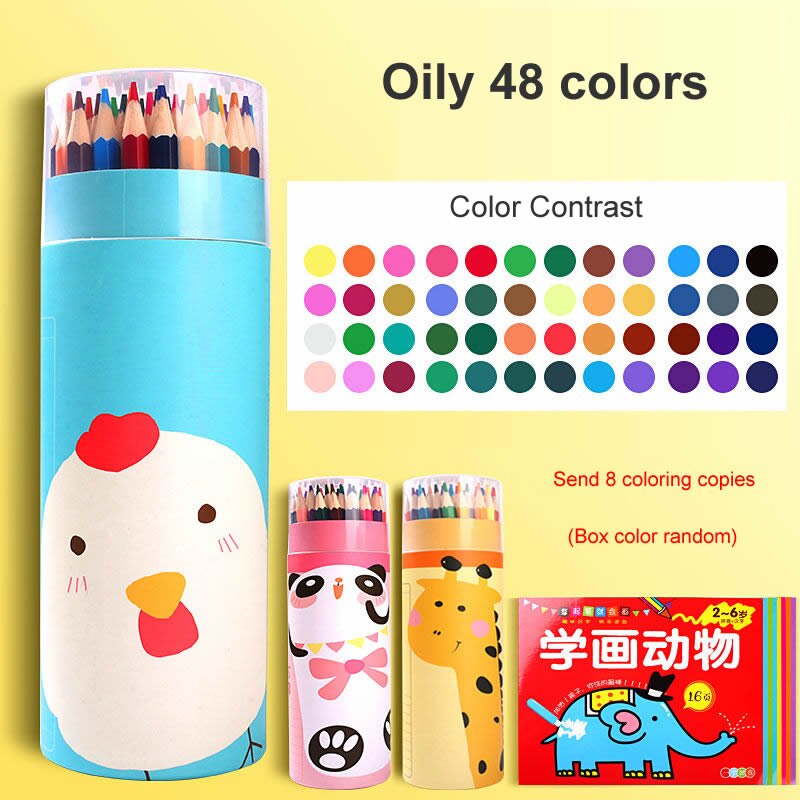 Colored Pencil Children Oily Colored Graffiti Pencils Painting Cute Drawing Pencil For Kids Drawing: 48 Color 4