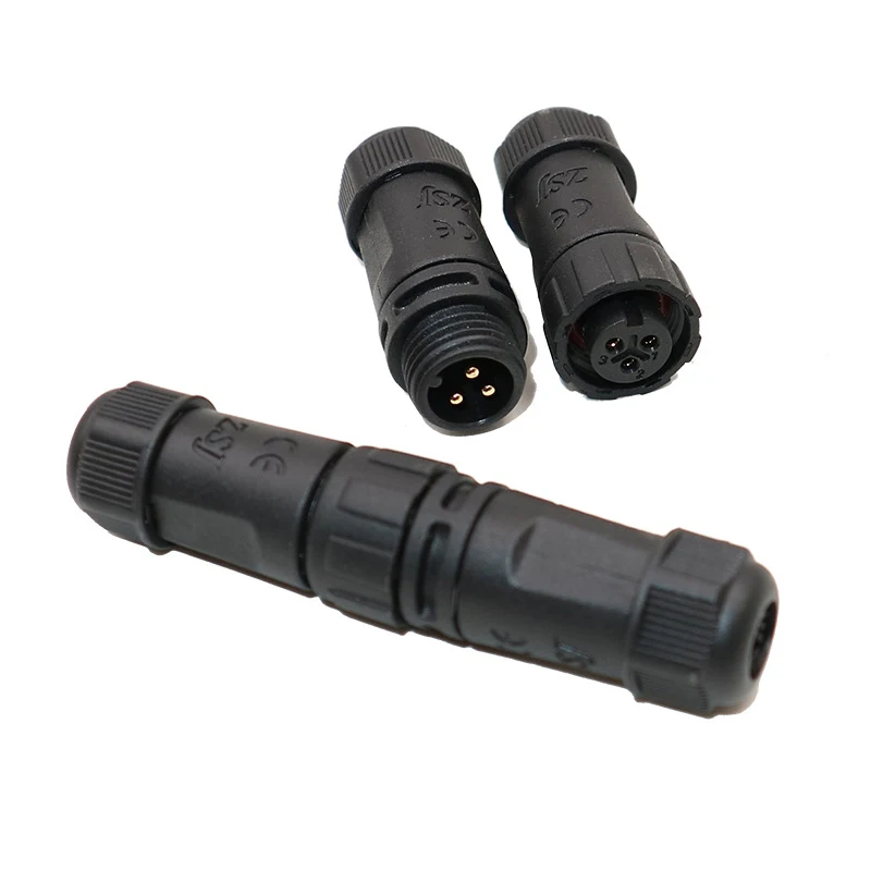 Conector soldado ensamblado IP68 M12 para exteriores 2 3 4 5 6 7 8 pines conector impermeable junta acoplamiento de aviación enchufe macho hembra