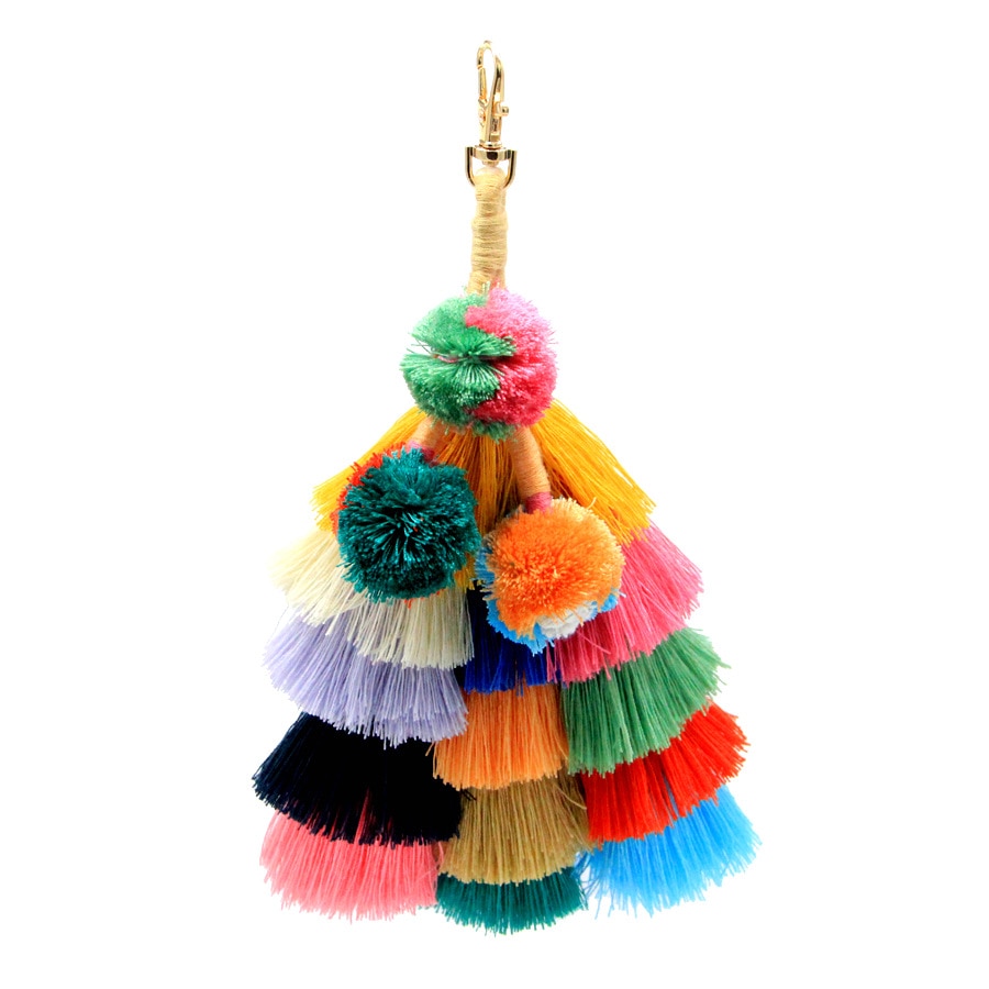 tassel pendant Bohemian handmade fur ball accessories female bag tassel keychain pendant