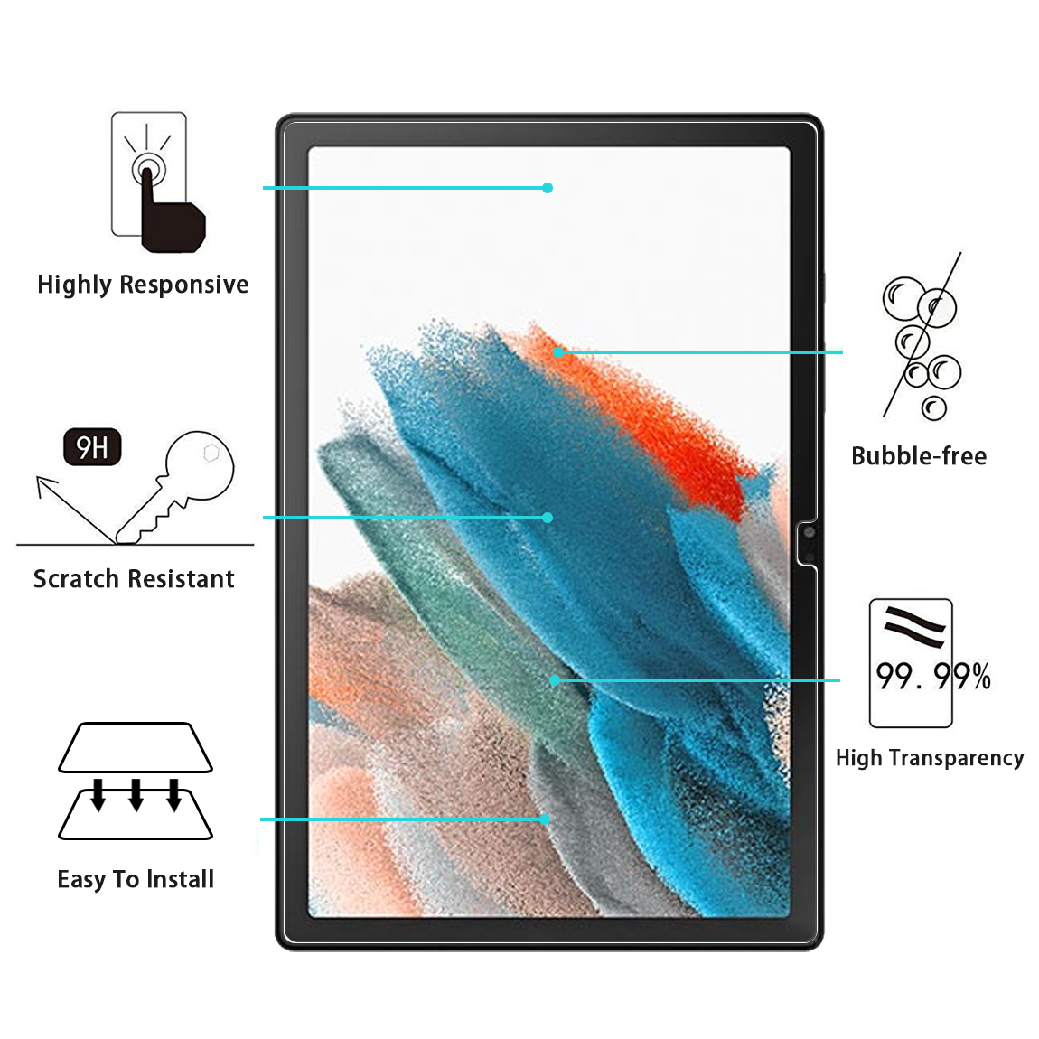 Gehard Glas Voor Samsung Galaxy Tab A7 Lite 8.7 Een 8.4 A8 10.5 Tablet Screen Protector Voor Galaxy tab S6 Lite S5E A6