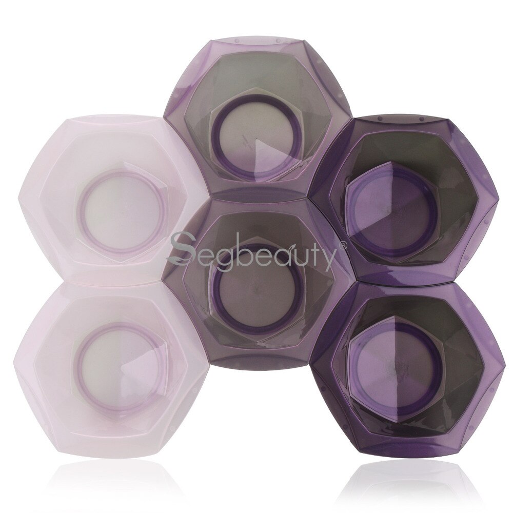 6pcs Hair Dyeing Bowls Pro Salon Hair Coloring Dye Bowls Hairdressing Styling Tools