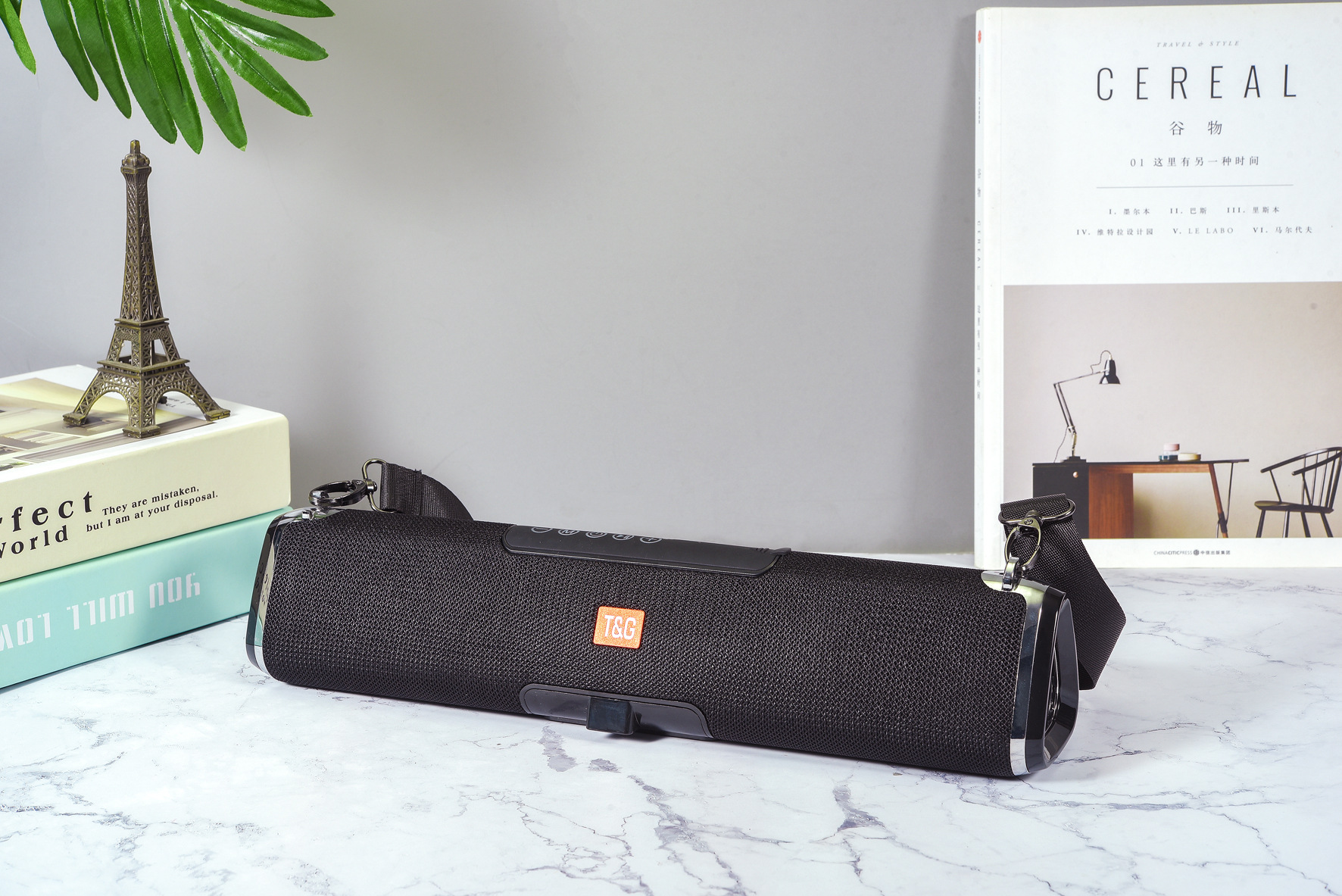 TG178 Draagbare Bt Speaker Geluid Kolom Music Center Solar Power Bank Speaker Waterdichte Home Theater Handsfree Fm Tf Aux Audio: Black