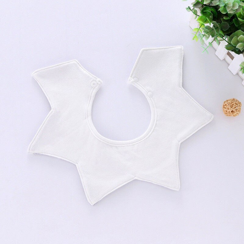 100% Cotton Waterproof Baby Bibs Round Neck Baby Girls Bibs 360 Degree Flower Star Bib For Girls Baby Girls Clothing