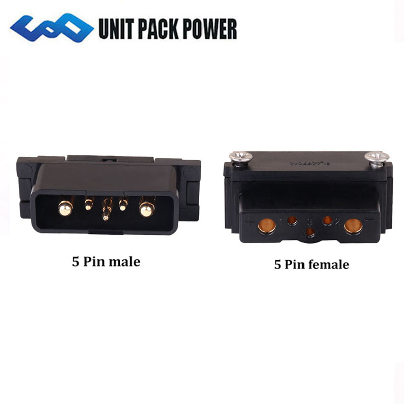 Hailong Ebike Battery Power discharge connector 4pins 5pins Male or Female Battery Base Plate Mouted Parts plug Replacement: plum