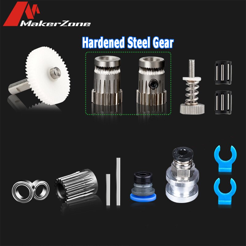 Dual Drive Extruder Kit for PRUSA DIY Direct/Bowden Feeding VORON Short-range Dual Extrusion Gear 3D Printer Parts: With Hardened Gear