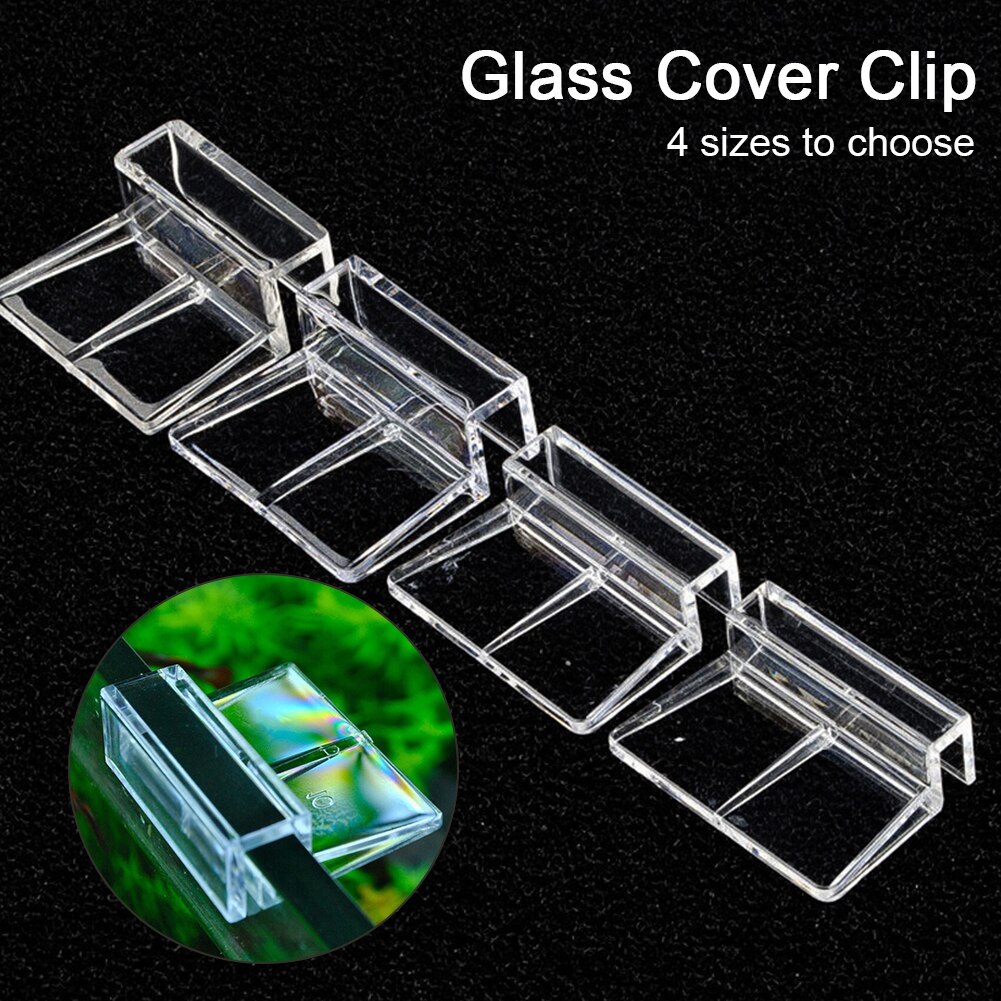 10pcs Glass Cover Clip Multifunctional Acrylic Aquarium Clear Support Holder Easy Install Fish Tank Stand Home Accessories