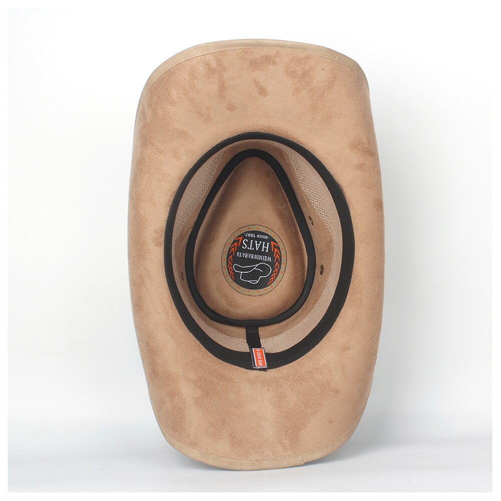 100% Leather Men Women Mesh Western Cowboy Hat Wide Brim Hat Outdoor Sombrero Hombre Cowgirl Hat Bull Ribbon