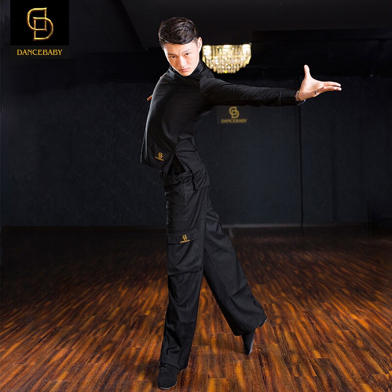 Mænds latin dansetøj mænds langærmet latin skjorte